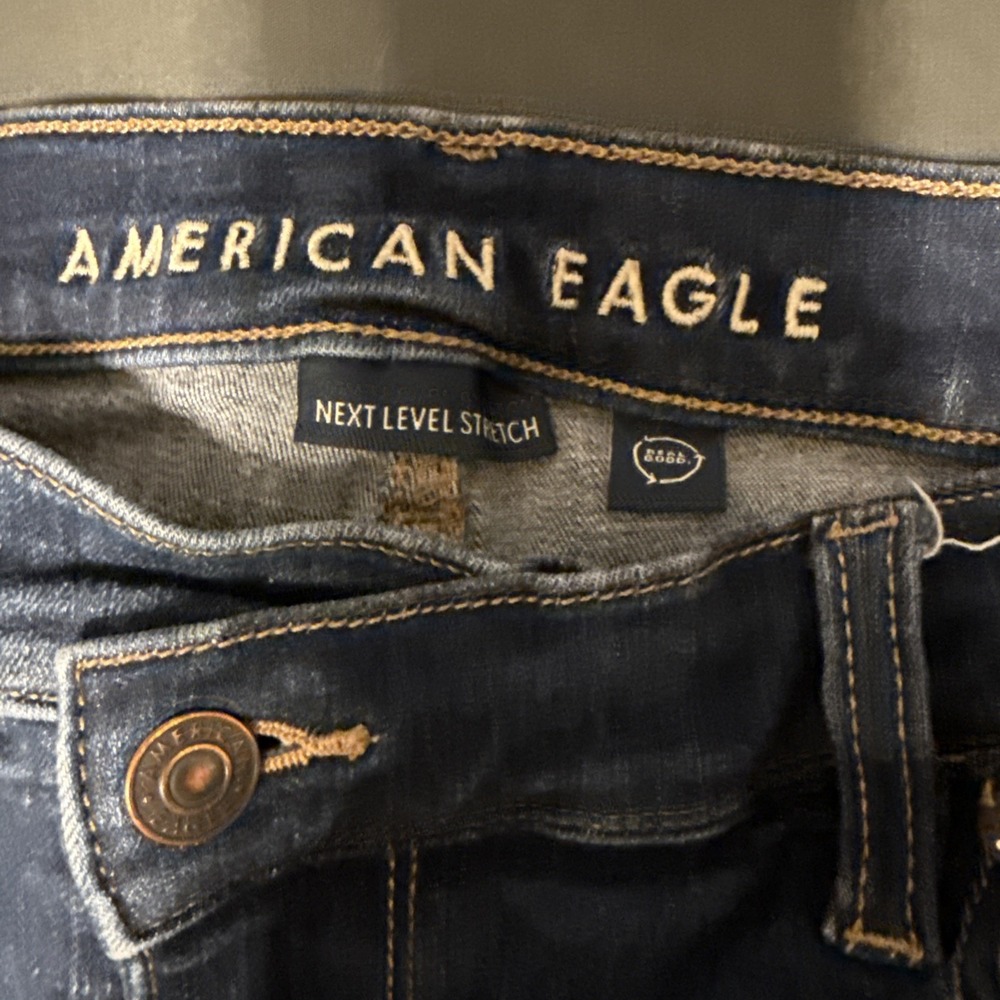 American Eagle Jeans Womens 14R Super High Rise Flare Leg Coin Pockets‎ Bohemian - Picture 2 of 16